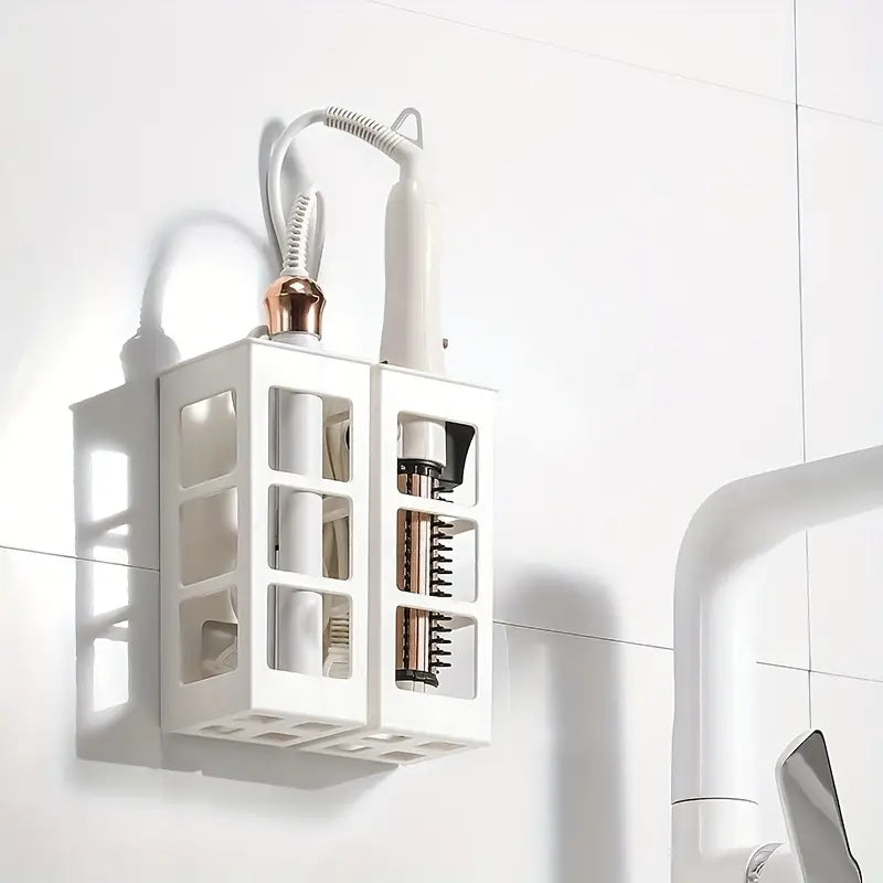 Wall Mounted Plastic Storage Rack for Hair Tools