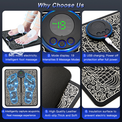 Rechargeable Foot Massage Pad — EMS Relaxation & Pain Relief