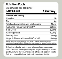 Shilajit 3-in-1 Gummies for Men — Energy, Stamina & Vitality Supplement