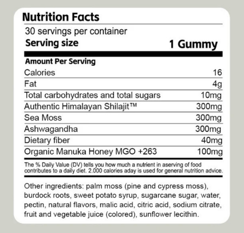 Shilajit 3-in-1 Gummies for Men — Energy, Stamina & Vitality Supplement
