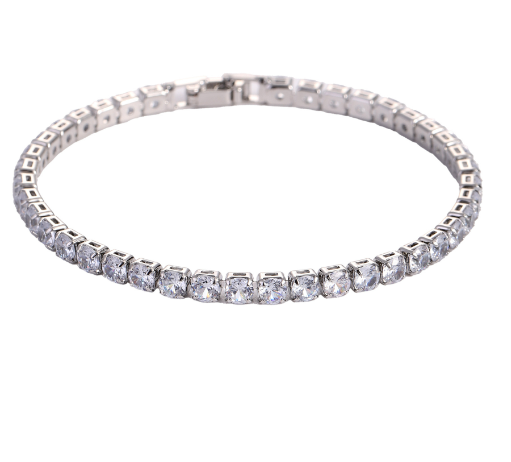 Hip Hop Micro Zircon Tennis Bracelet – 7 Colors, 2 Sizes