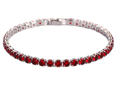 Hip Hop Micro Zircon Tennis Bracelet – 7 Colors, 2 Sizes