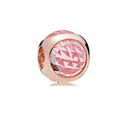 S925 Silver Rose Gold Sparkling Silicone Clip DIY Beads