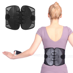 Double Pull Lumbar Support Belt — Adjustable Back Brace for Pain Relief
