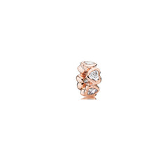 S925 Silver Rose Gold Sparkling Silicone Clip DIY Beads