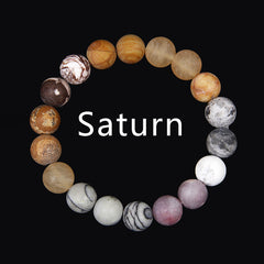 Volcanic Rock Eight Planets Solar System Bracelet