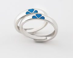 Original Blue Clover Couple Ring