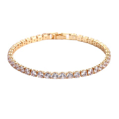 Hip Hop Micro Zircon Tennis Bracelet – 7 Colors, 2 Sizes