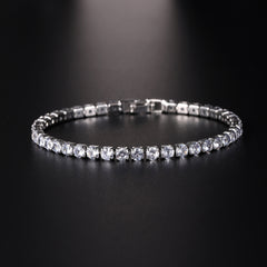 Hip Hop Micro Zircon Tennis Bracelet – 7 Colors, 2 Sizes