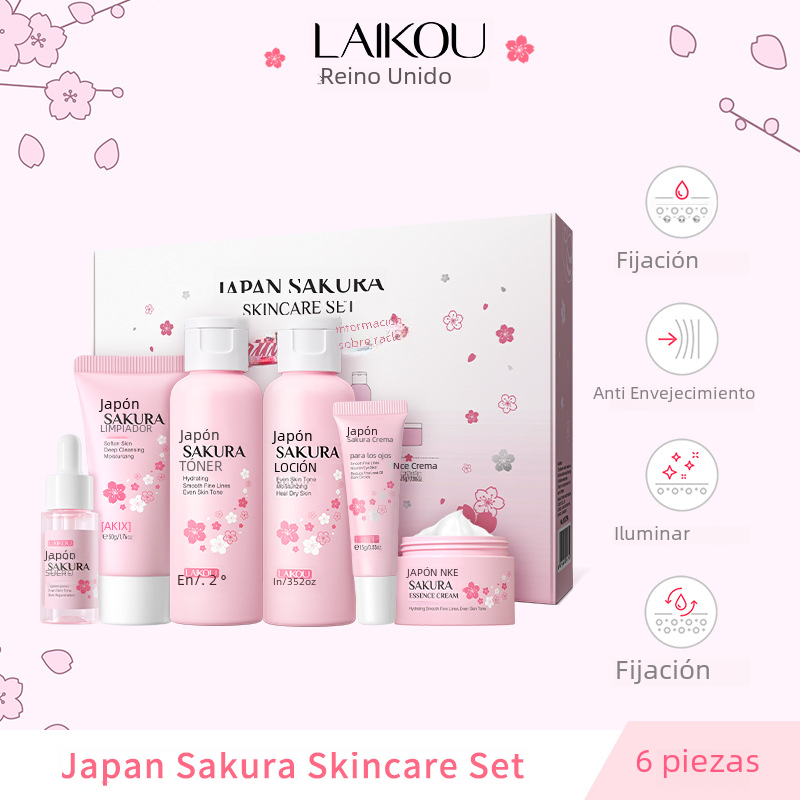 LAIKOU Cherry Blossom Skincare Set 6 Pieces