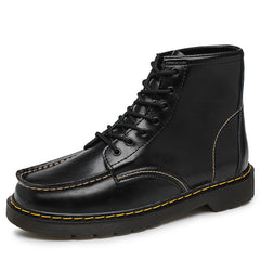 Men's High-Top Cowhide Martin Trendy Tooling Boots