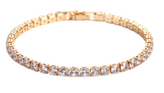 Hip Hop Micro Zircon Tennis Bracelet – 7 Colors, 2 Sizes
