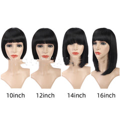 European and American Bob Wigs with Bangs
